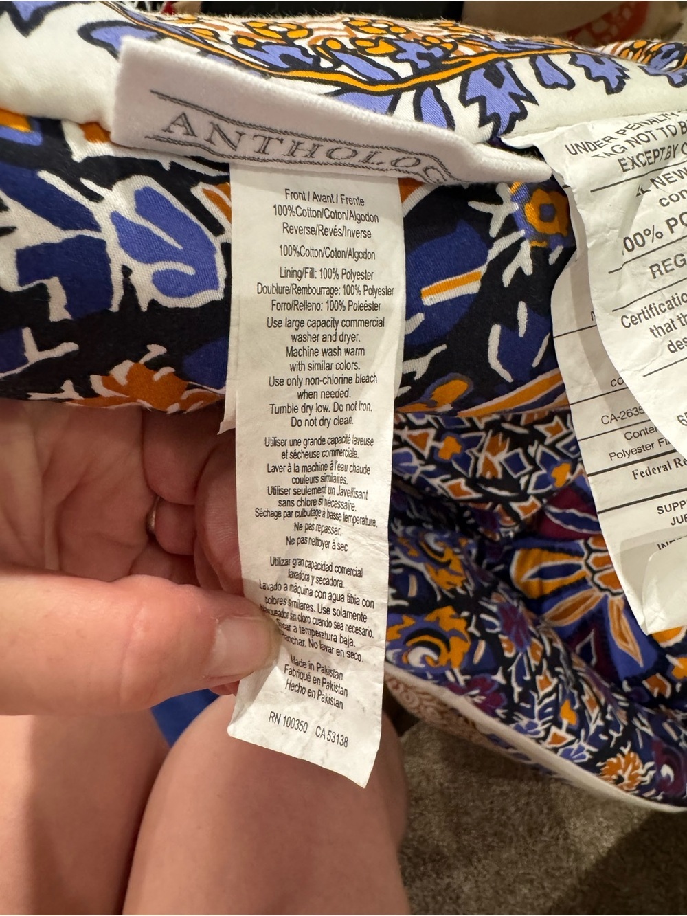 Anthology Bohemian Navy and Cream Mandala Comforter Set - Picture 9 of 10